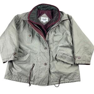 VTG. 90’s Mulberry Street Quilted 3 In 1 Canvas Jacket Men's XL Beige Brown